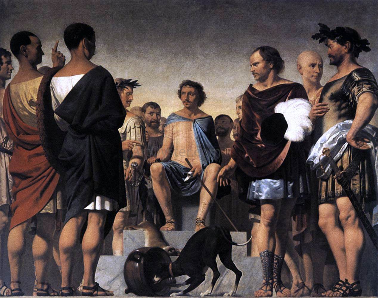 Caesar Van Everdingen Lycurgus Demonstrates the Benefits of Education - Canvas Print