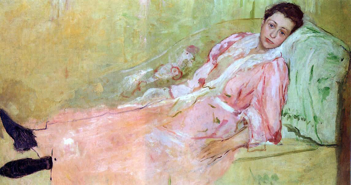 Mary Cassatt Lydia Reading on a Divan - Canvas Print