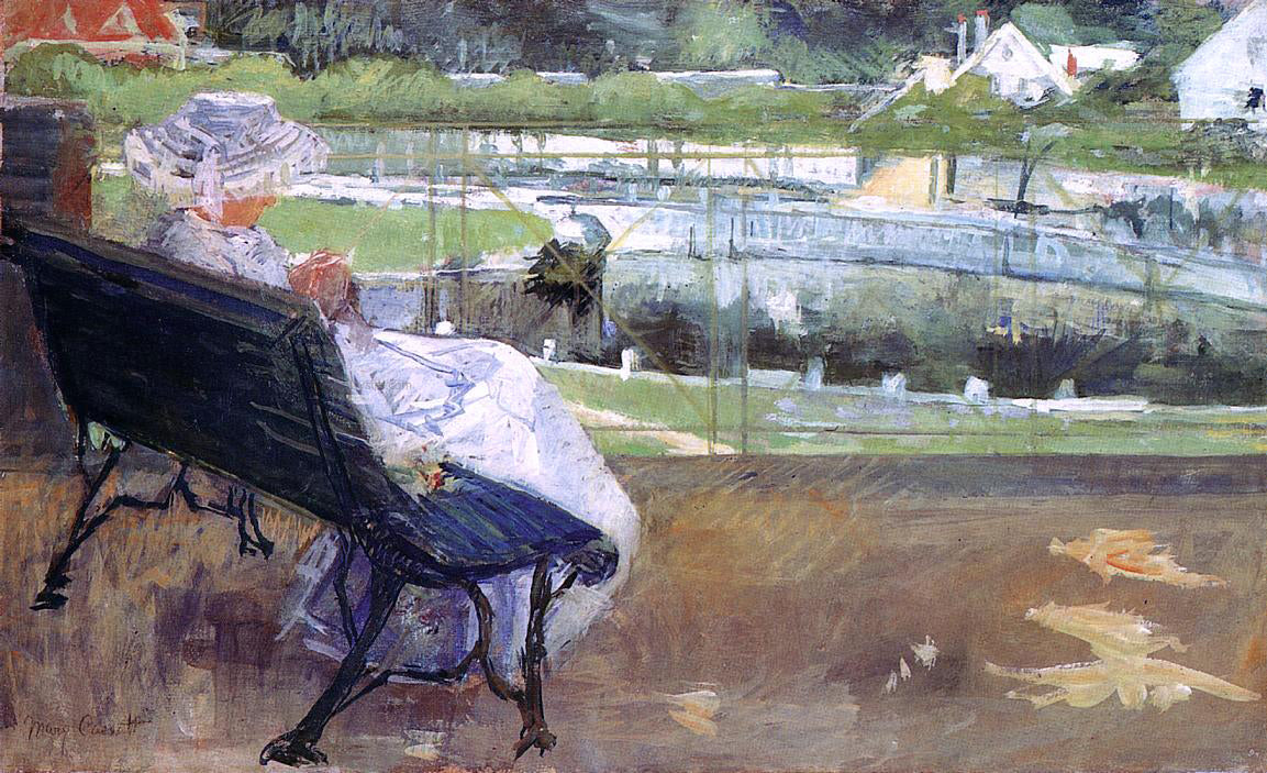 Mary Cassatt Lydia Seated on a Terrace, Crocheting - Canvas Print