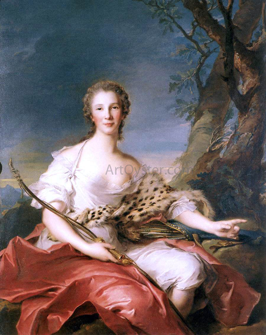 Jean-Marc Nattier Madame Bouret as Diana - Canvas Print