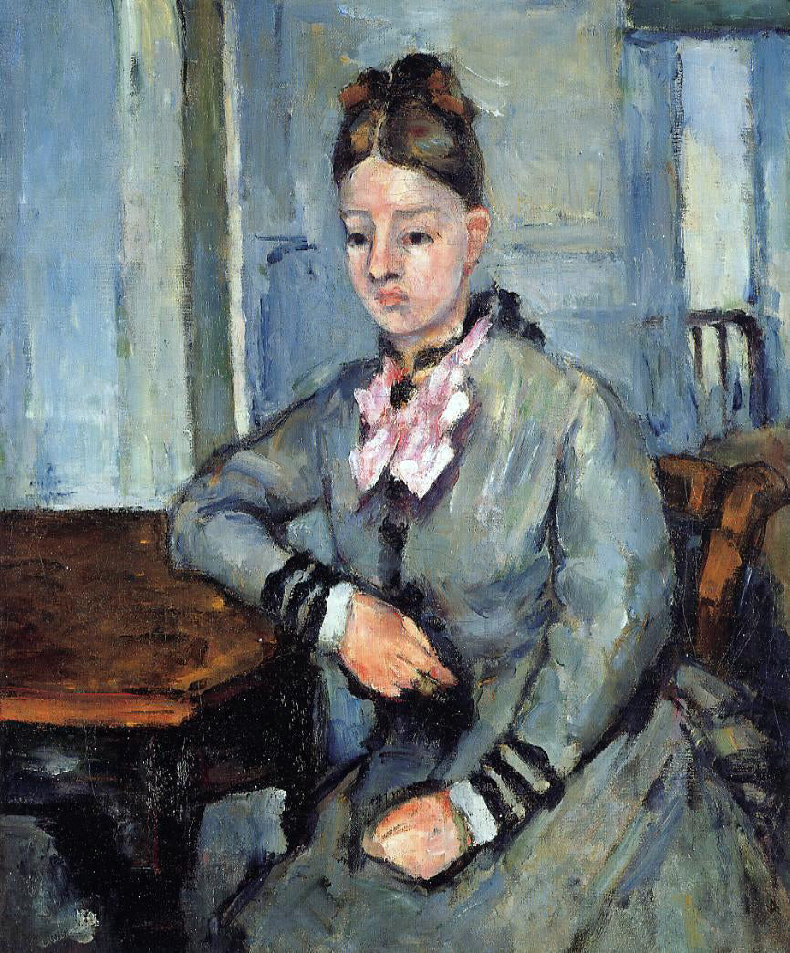 Paul Cezanne Madame Cezanne Leaning on Her Elbow - Canvas Print