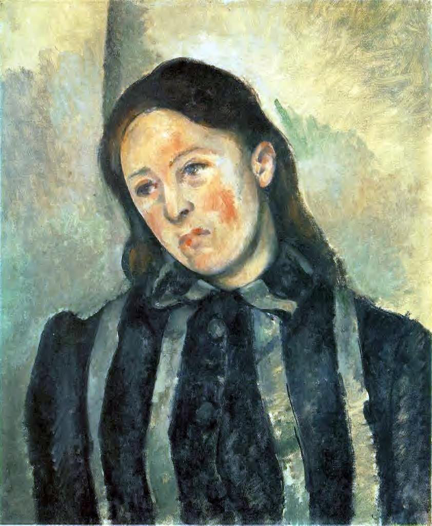 Paul Cezanne Madame Cezanne with Unbound Hair - Canvas Print