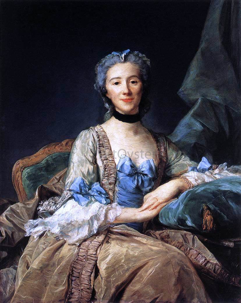 Jean-Baptiste Perronneau Madame de Sorquainville - Canvas Print