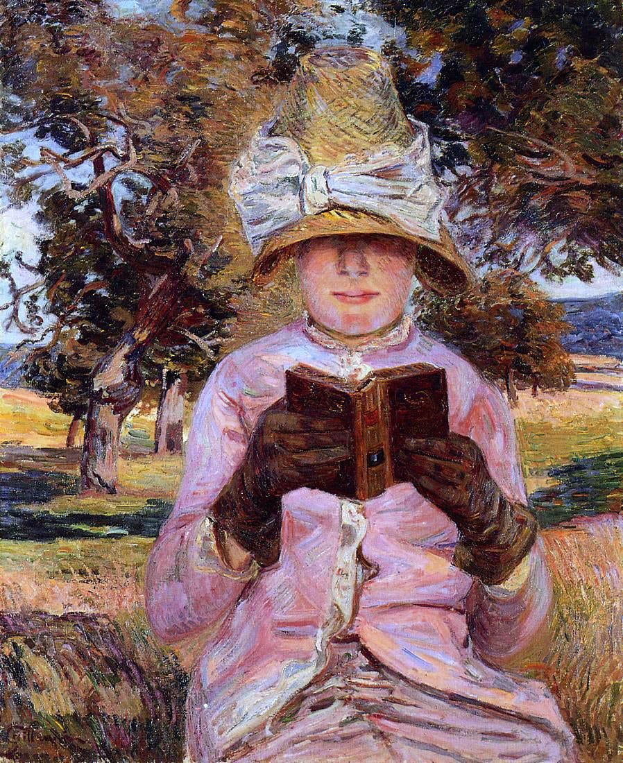 Armand Guillaumin Madame Guillaumin Reading - Canvas Print