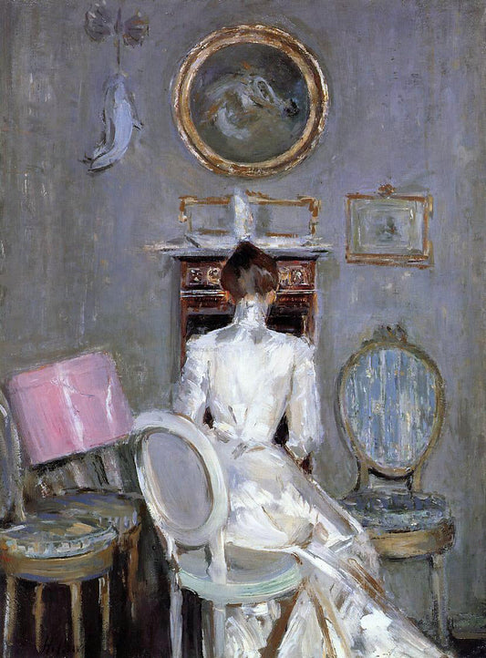 Paul Cesar Helleu Madame Helleu in Her Husband's Studio - Canvas Print