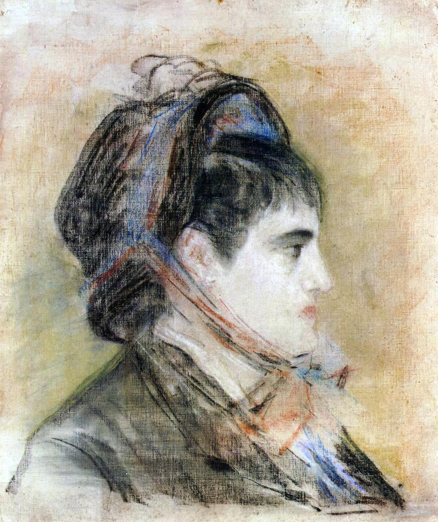 Edouard Manet Madame Jeanne Martin in a Bonnet - Canvas Print