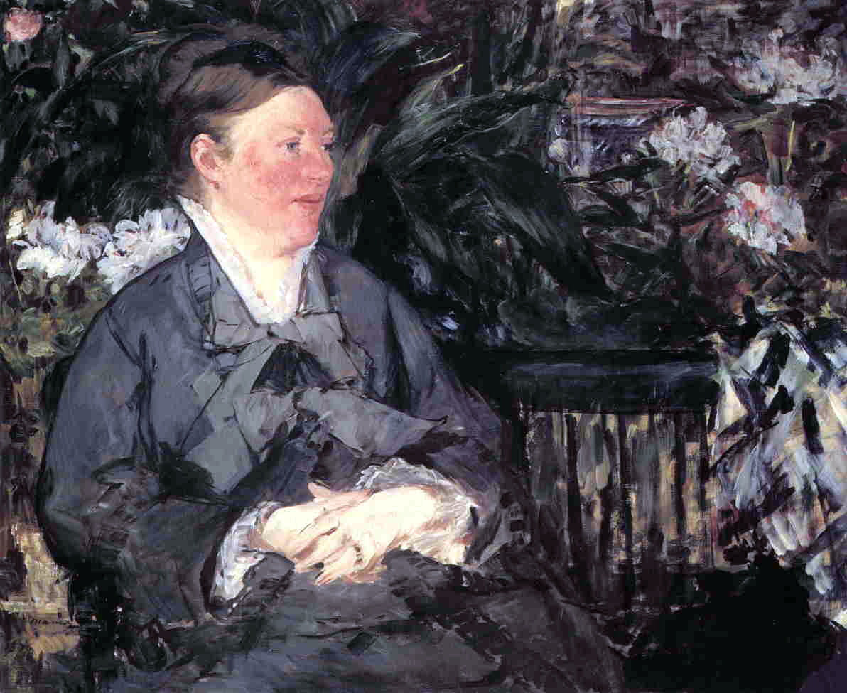 Edouard Manet Madame Manet in the Conservatory - Canvas Print
