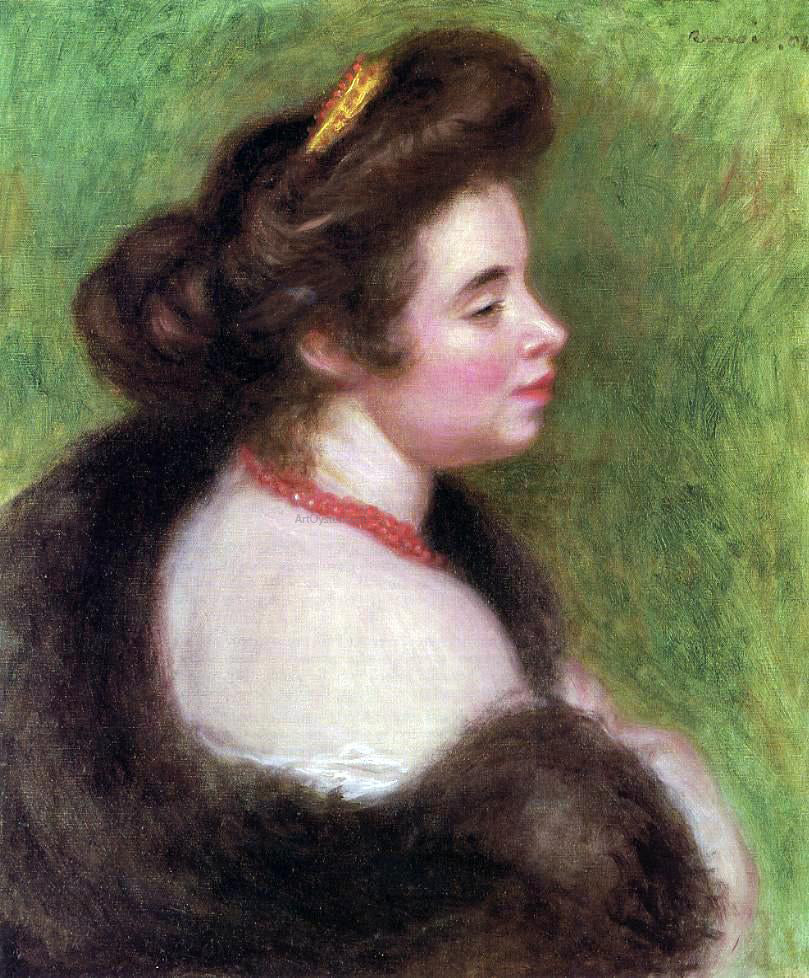 Pierre Auguste Renoir Madame Maurice Denis nee Jeanne Boudot - Canvas Print