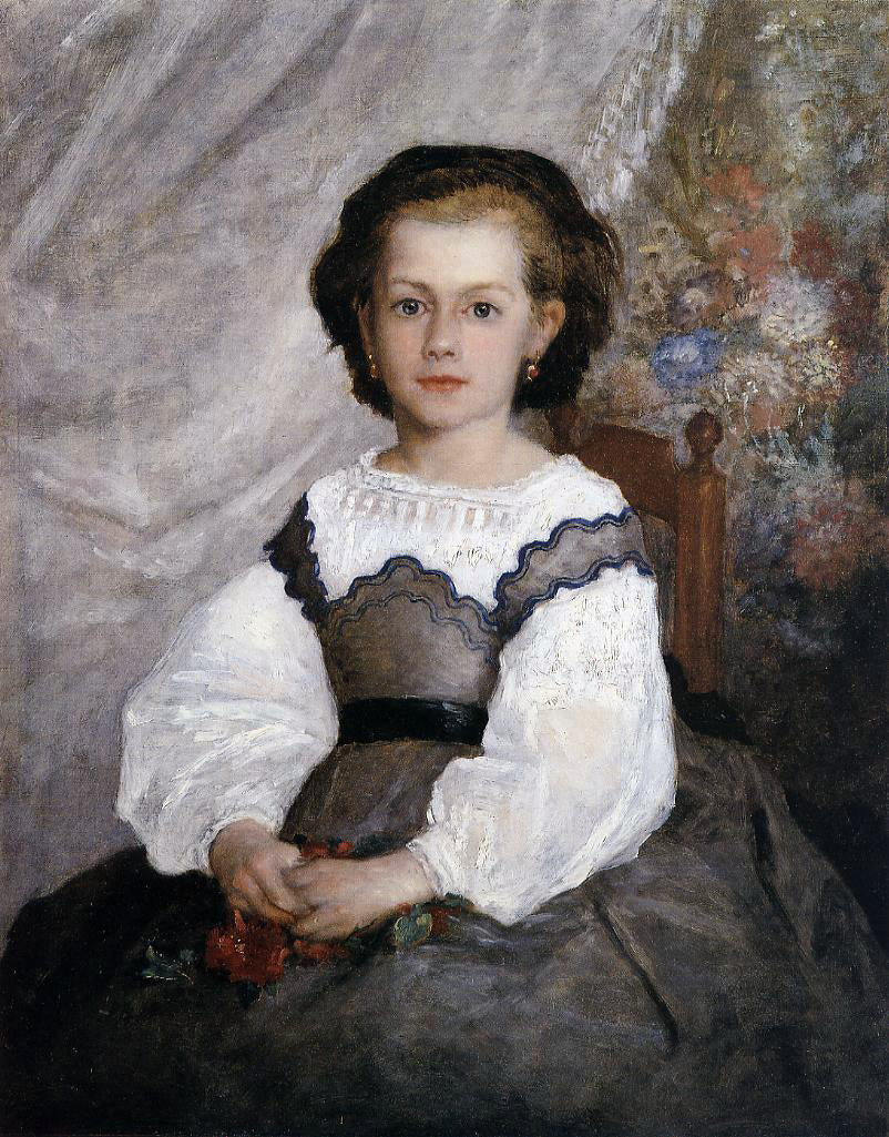 Pierre Auguste Renoir Mademoiselle Romaine Lacaux - Canvas Print