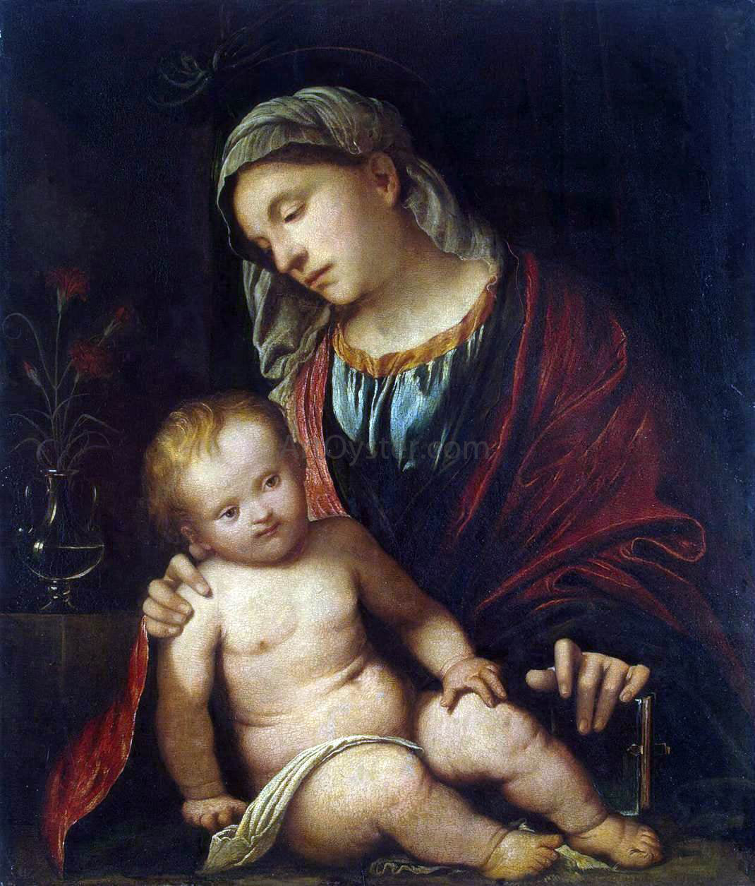 Girolamo Romanino Madonna and Child - Canvas Print
