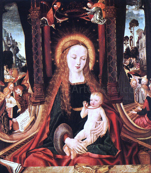 Master aix-en-chapel Altarpiece Madonna and Child - Canvas Print