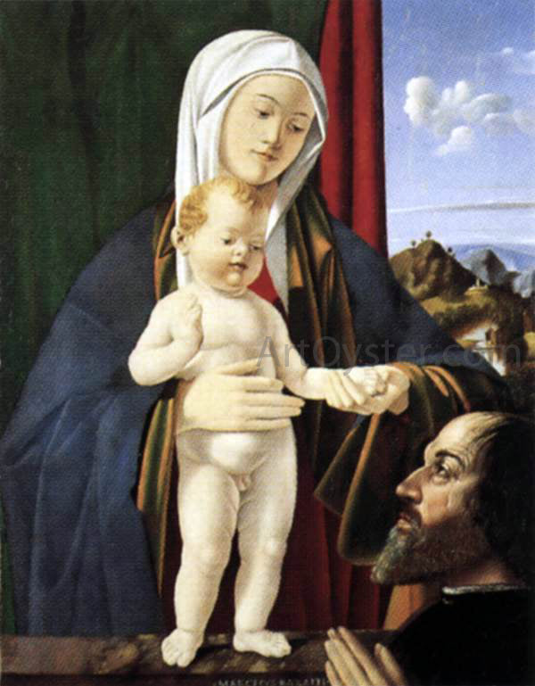 Marco Basaiti Madonna and Child with a Donor - Canvas Print