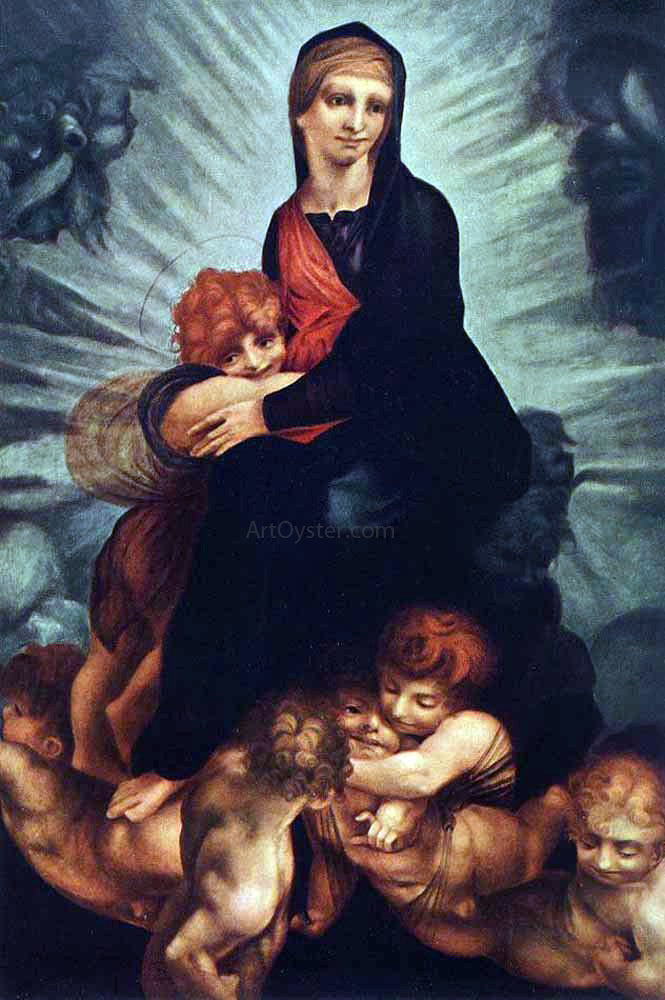 Rosso Fiorentino Madonna and Child with Putti - Canvas Print