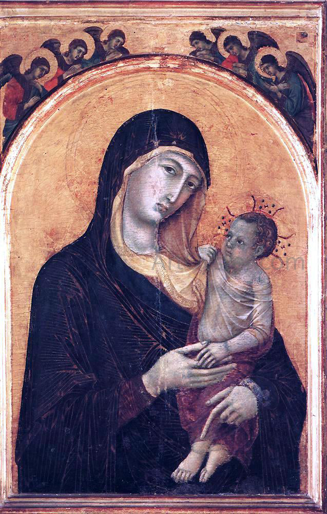 Duccio Di Buoninsegna Madonna and Child with Six Angels - Canvas Print