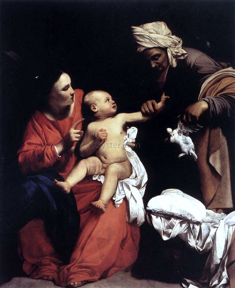 Carlo Saraceni Madonna and Child with St Anne - Canvas Print