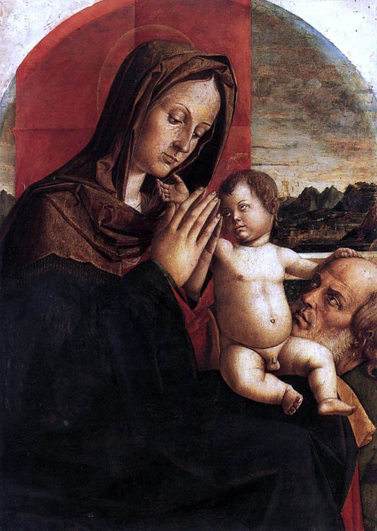 Bartolomeo Montagna Madonna and Child with St Joseph - Canvas Print