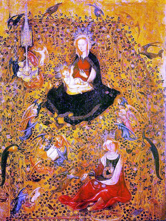 Stefano Da zevio Madonna in the Rosary - Canvas Print