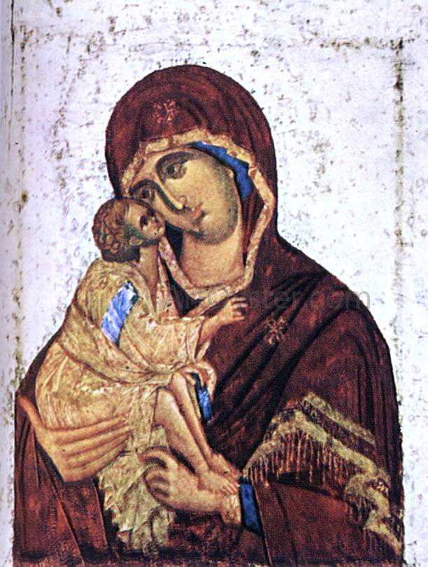 Theophanes the Greek Madonna of Don Icon - Canvas Print