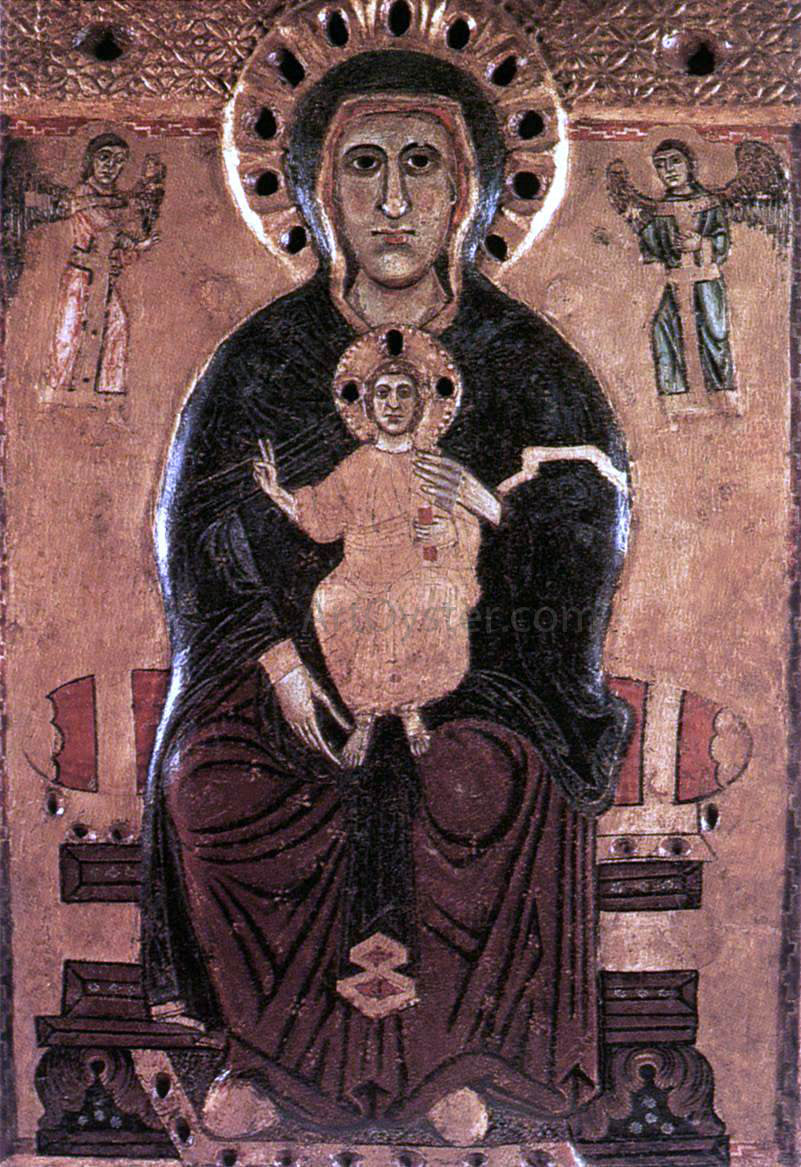 Unknown (4) Masters Madonna of Large Eyes - Canvas Print
