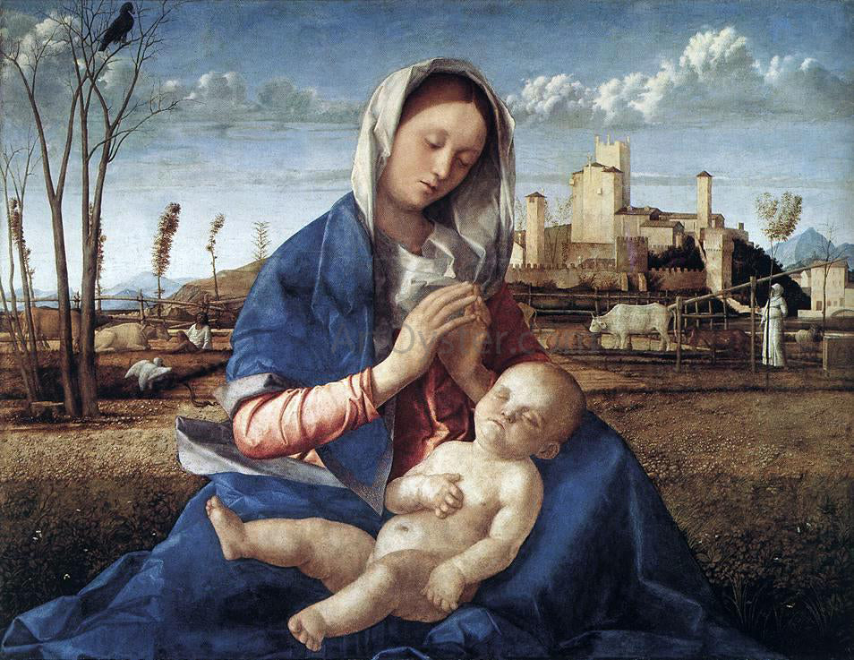 Giovanni Bellini Madonna of the Meadow (Madonna del Prato) - Canvas Print