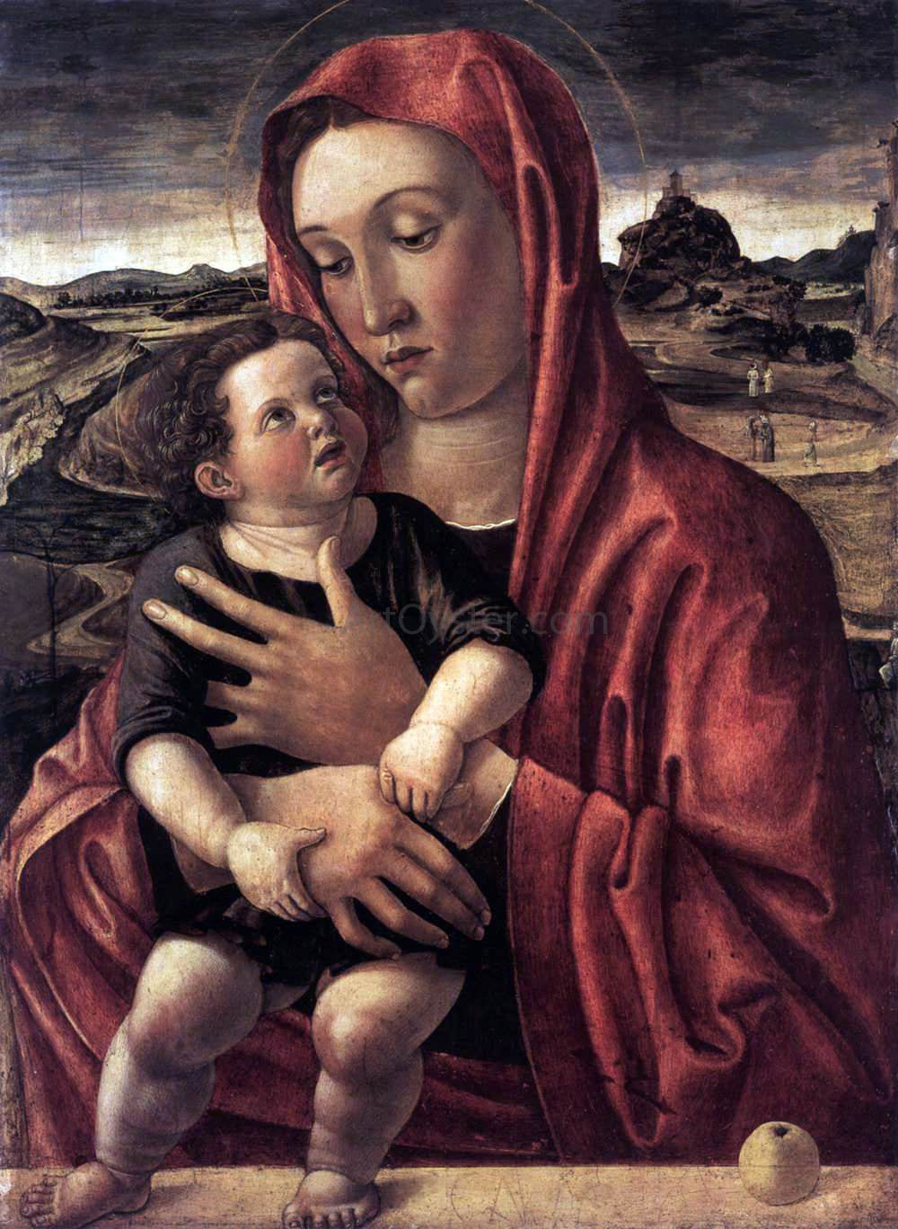 Giovanni Bellini Madonna, with Child Standing on a Parapet - Canvas Print