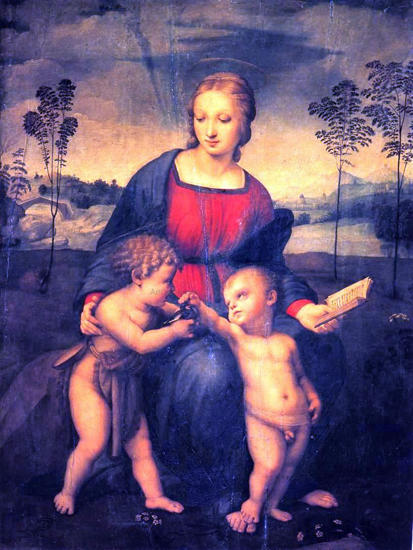Raphael Madonna with Goldfinch - Canvas Print