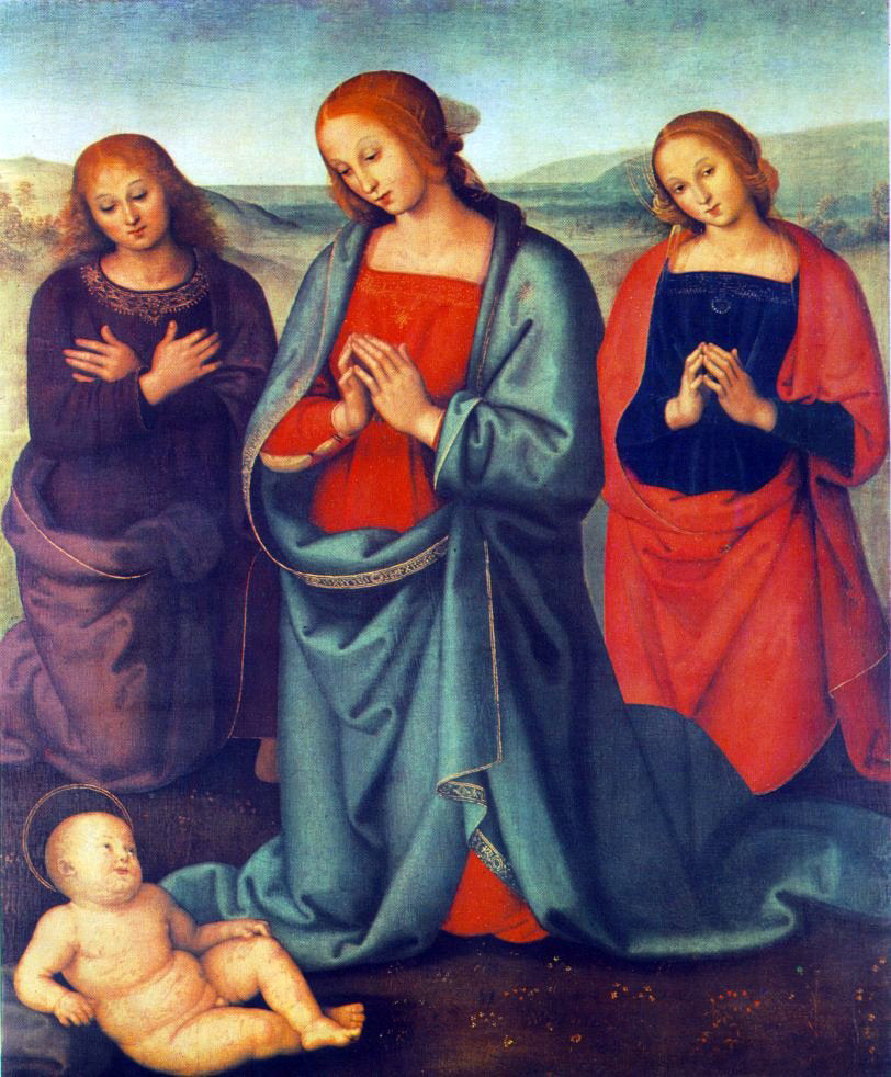 Pietro Perugino Madonna with Saints Adoring the Child - Canvas Print
