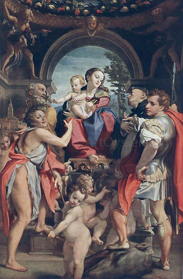 Correggio Madonna with St George - Canvas Print