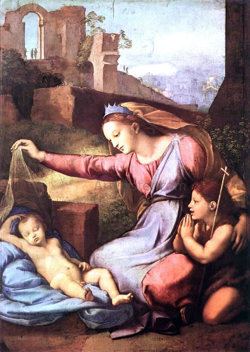 Raphael Madonna with the Blue Diadem - Canvas Print