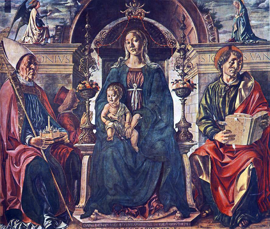 Francesco Del Cossa Madonna with the Child and Saints - Canvas Print