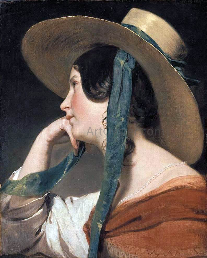 Friedrich Von Amerling Maiden with a Straw Hat - Canvas Print