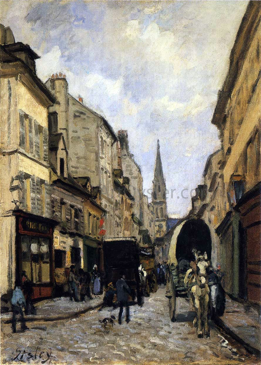 Alfred Sisley Main Street in Argenteuil - Canvas Print