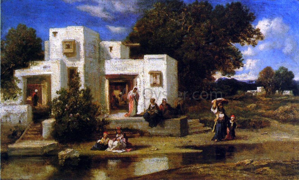 Narcisse Virgilio Diaz De la Pena Maison Turque - Canvas Print