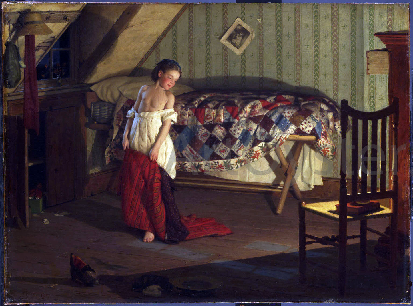 Seymour Joseph Guy Making a Train - Canvas Print