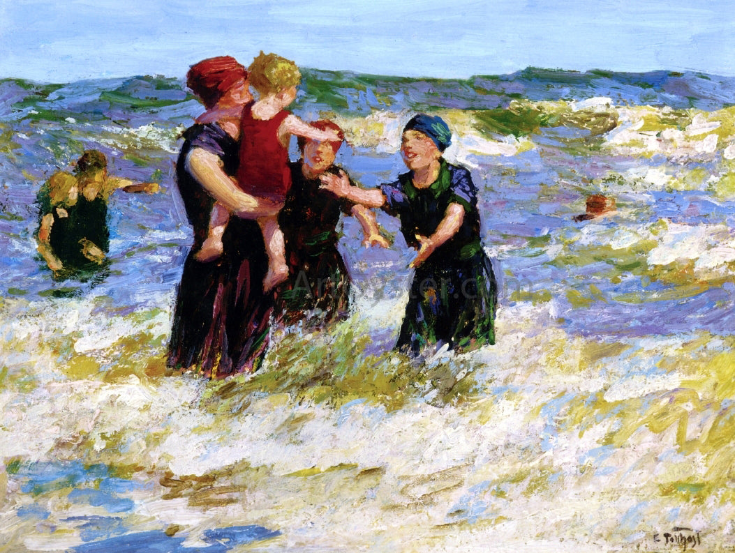 Edward Potthast Making Friends - Canvas Print