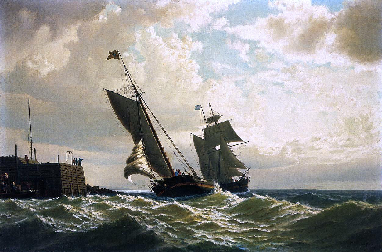 William Bradford Making Harbor - Canvas Print