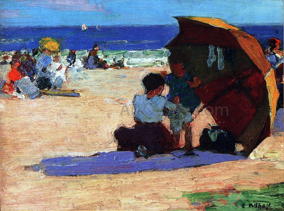 Edward Potthast Making Repairs - Canvas Print