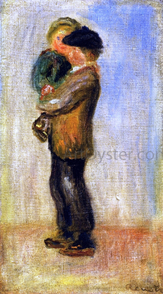 Pierre Auguste Renoir Man Carrying a Boy - Canvas Print