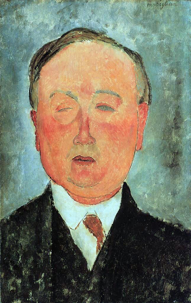 Amedeo Modigliani Man in a Monocle Named Bidou - Canvas Print