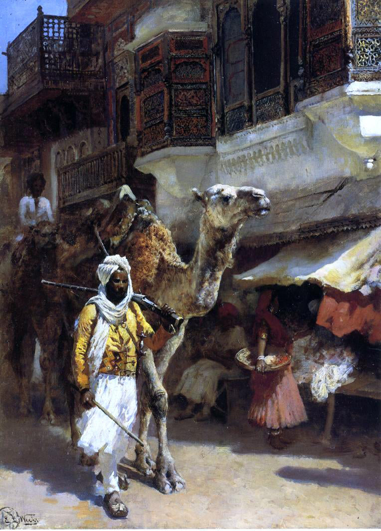 Edwin Lord Weeks Man Leading a Camel - Canvas Print
