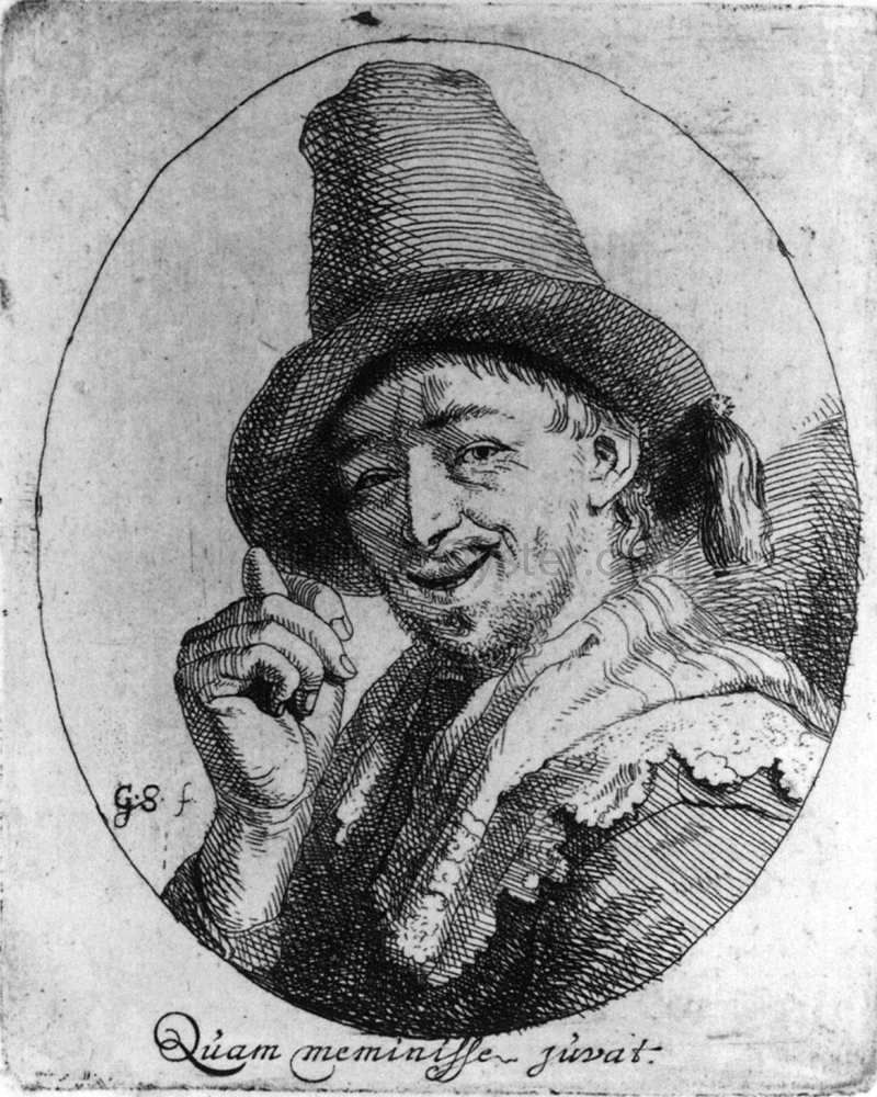 Godfried Schalcken Man Making an Obscene Gesture - Canvas Print