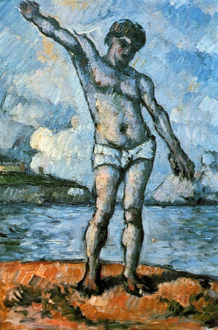 Paul Cezanne Man Standing, Arms Extended - Canvas Print