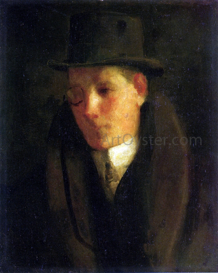 George Luks Man with a Monocle - Canvas Print