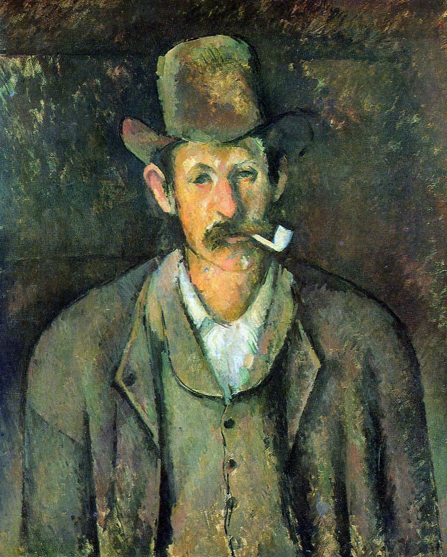 Paul Cezanne A Man with a Pipe - Canvas Print