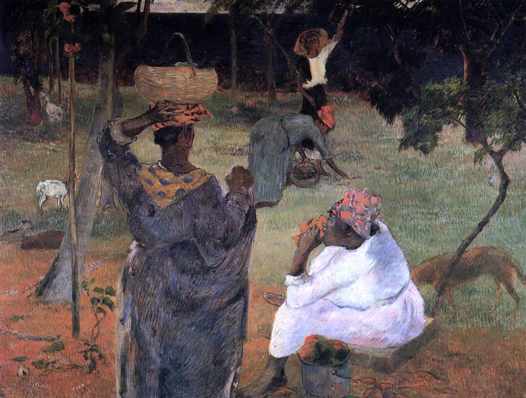 Paul Gauguin Mango Pickers, Martinique - Canvas Print