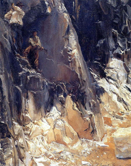 John Singer Sargent Marble Quarries at Carrara - Canvas Print