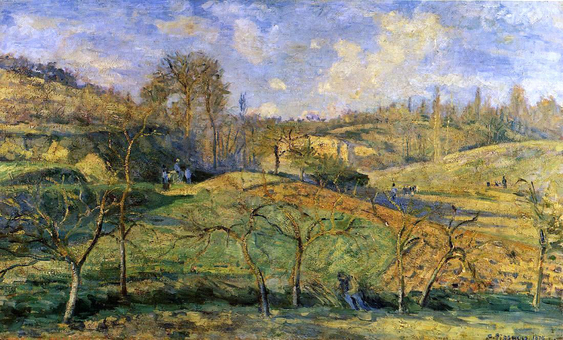 Camille Pissarro March Sun, Pontoise - Canvas Print