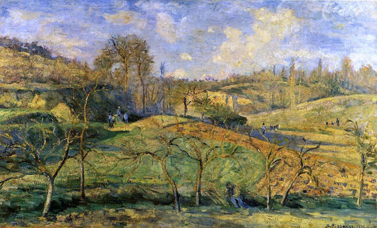 Camille Pissarro March Sun, Pontoise - Canvas Print