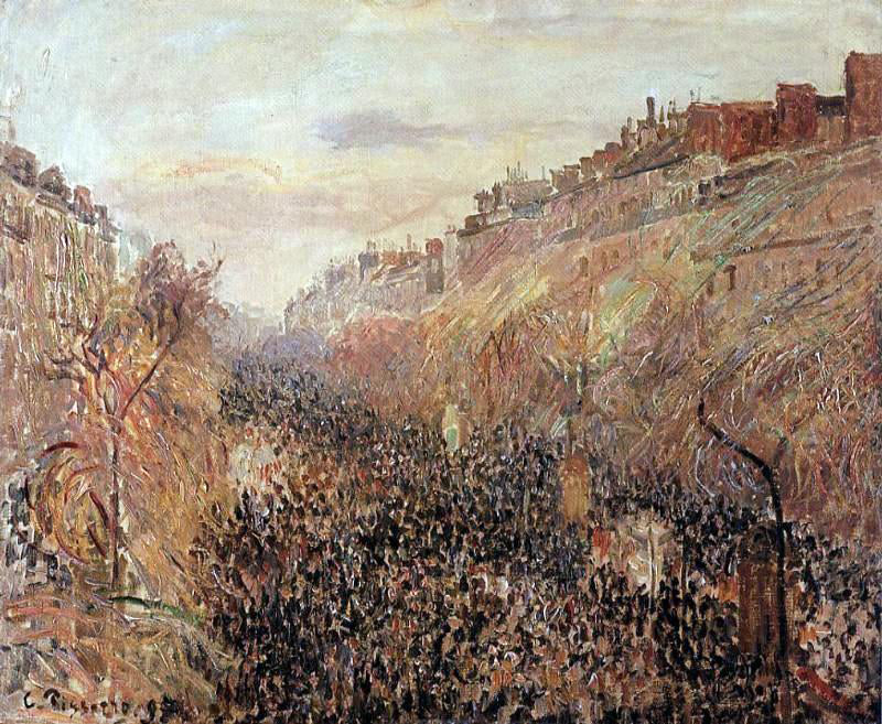 Camille Pissarro Mardi-Gras, Sunset, Boulevard Montmartre - Canvas Print