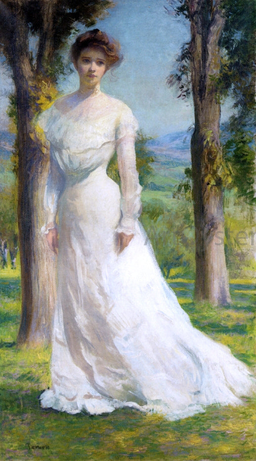 Edmund Tarbell Margaret Under the Elms - Canvas Print